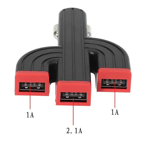 Cactus shape TRIPLE ports high speed car adapter to charge your gadgets